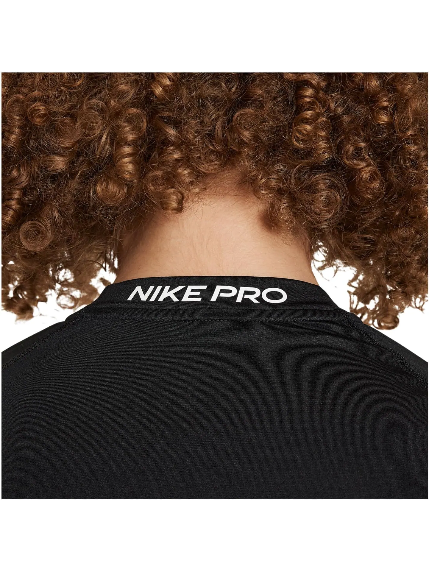 Футболка Pro Dri-fit с длинным рукавом Nike Kids — изображение 4 из 5, черный/белый