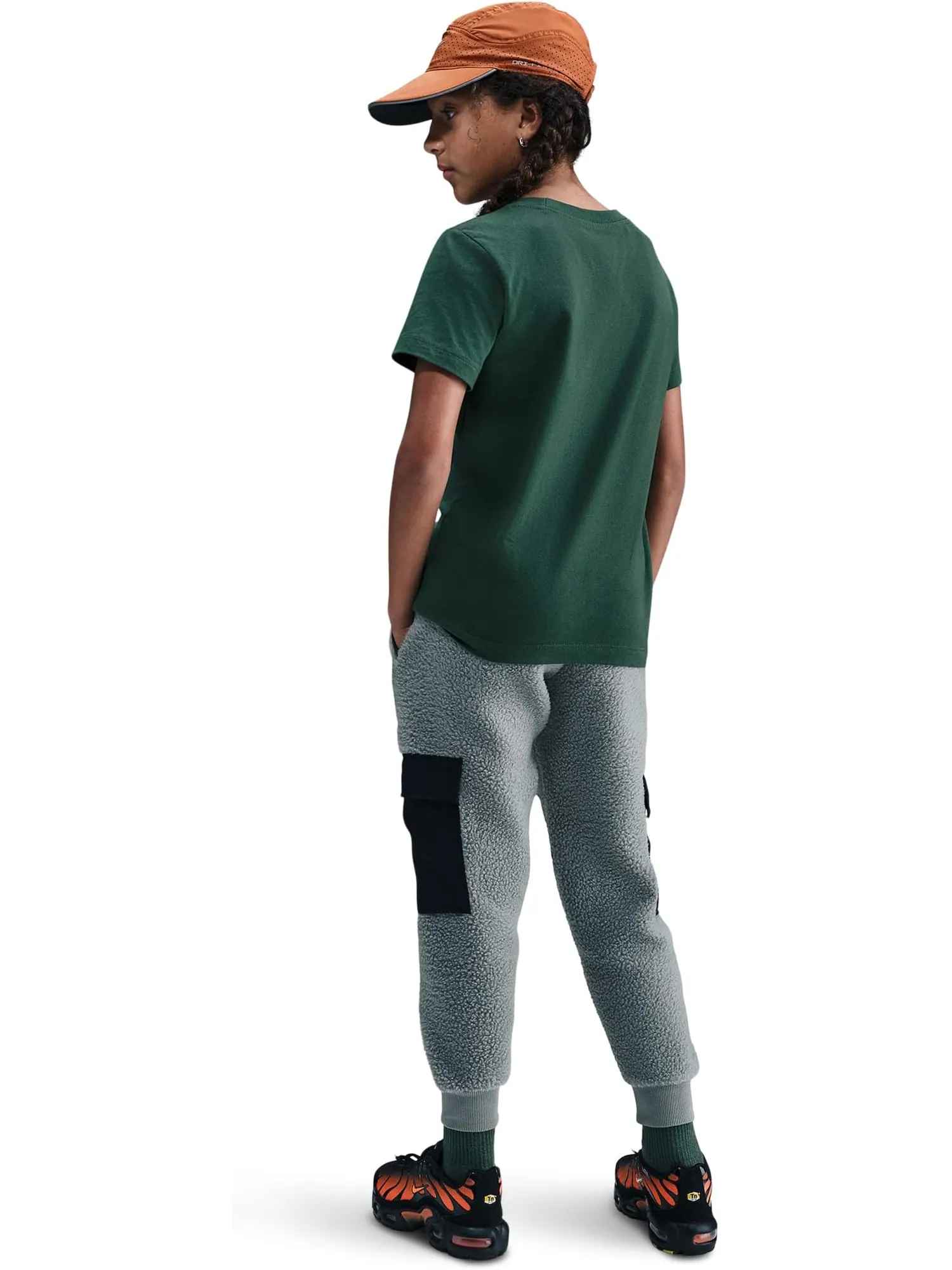 Флисовые брюки-карго Sportswear Club Nike Kids — изображение 2 из 3, серый/черный/белый