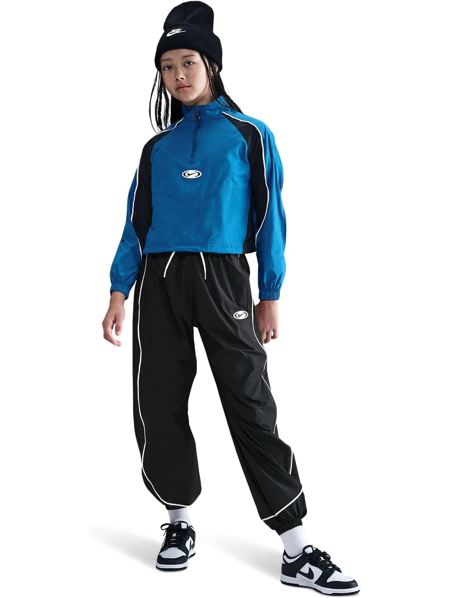 Брюки Nike Kids Sportswear Track Pants — изображение 1 из 2, черный/черный/белый