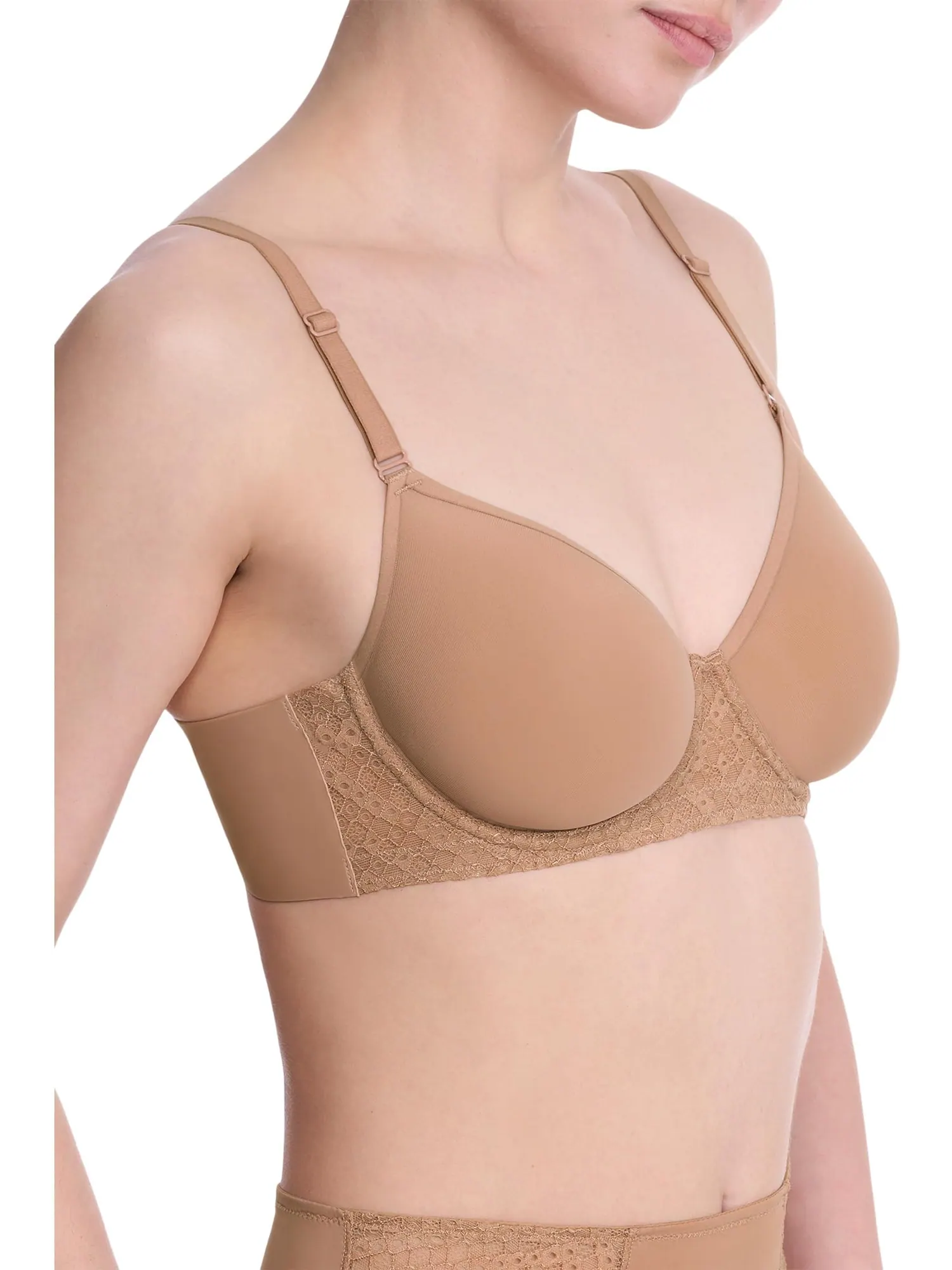 Женские бюстгальтеры Harmony Smooth Back Spacer на косточках Natori — изображение 2 из 3, пергаментный