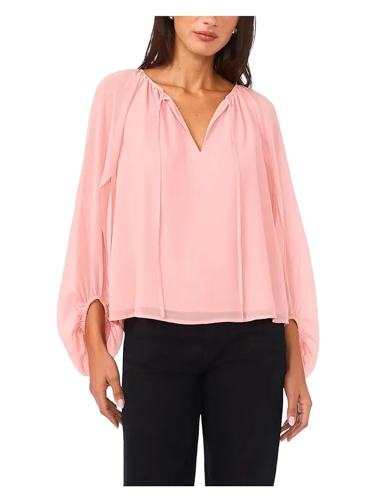 Женская блузка Vince Camuto Ballon Sleeve — изображение 1 из 3, розовый