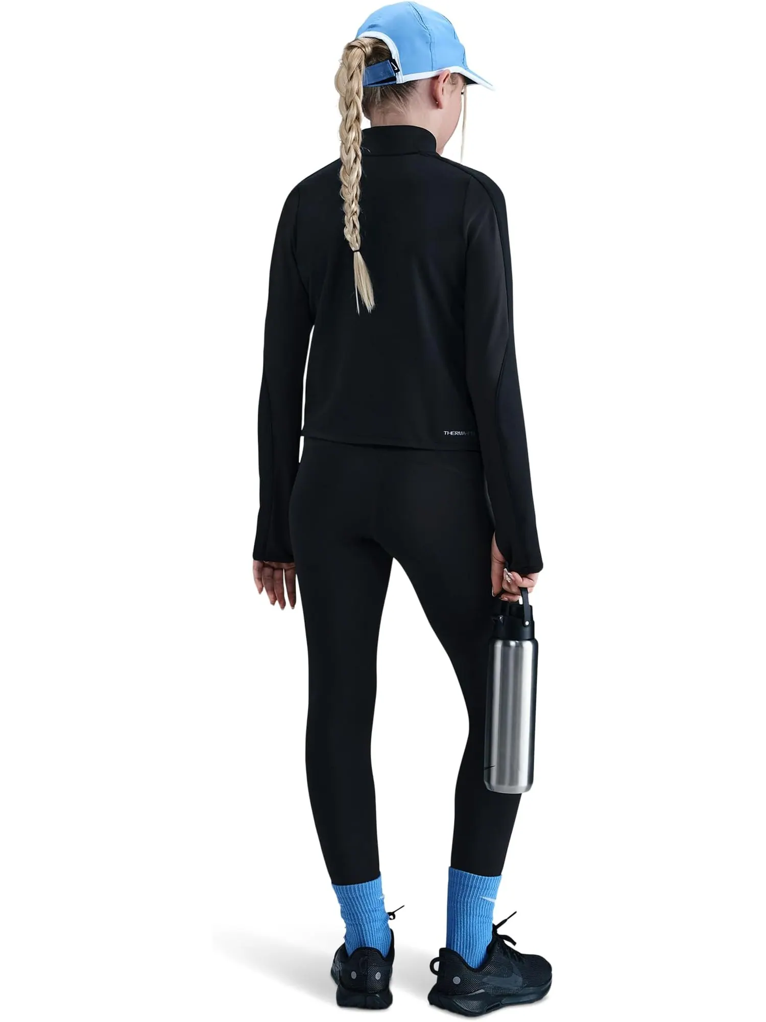 Леггинсы Pro Dri-FIT с блестящими вставками Nike Kids — изображение 2 из 4, черный
