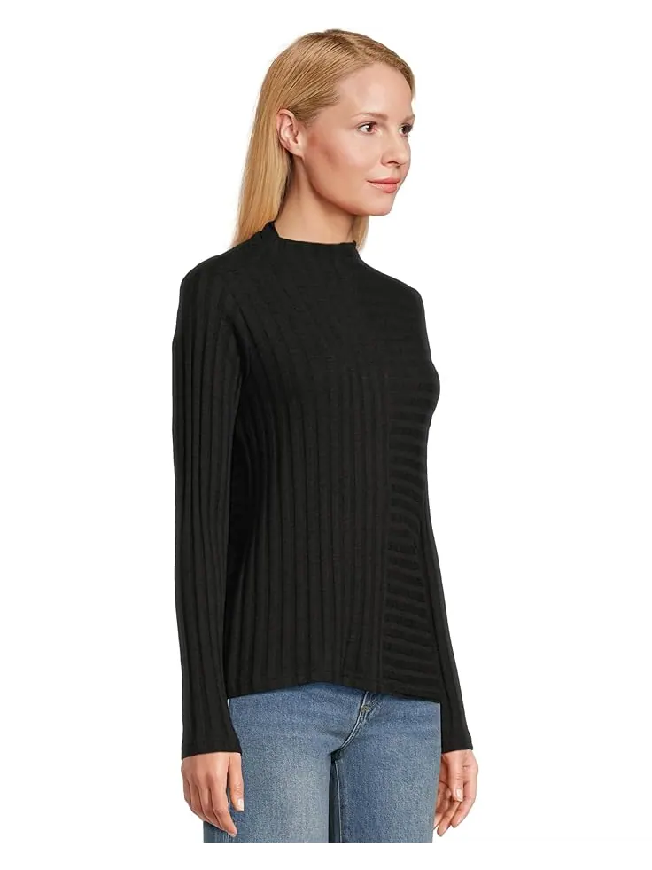 Женская блузка Michael Stars Asher Mock Neck — изображение 2 из 5, черный