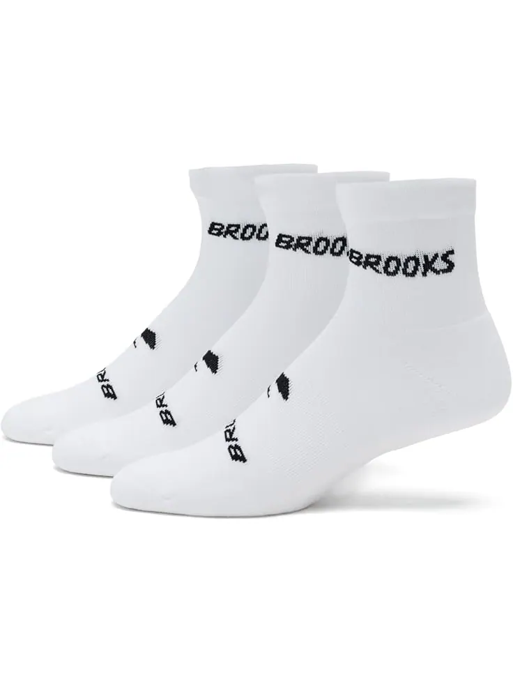 Унисекс носки Brooks Run-In Quarter 3-Pack — изображение 1 из 2, белый