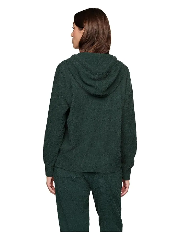 Женский халат Eberjey Recycled Boucle - The Hoodie — изображение 2 из 2, папоротник