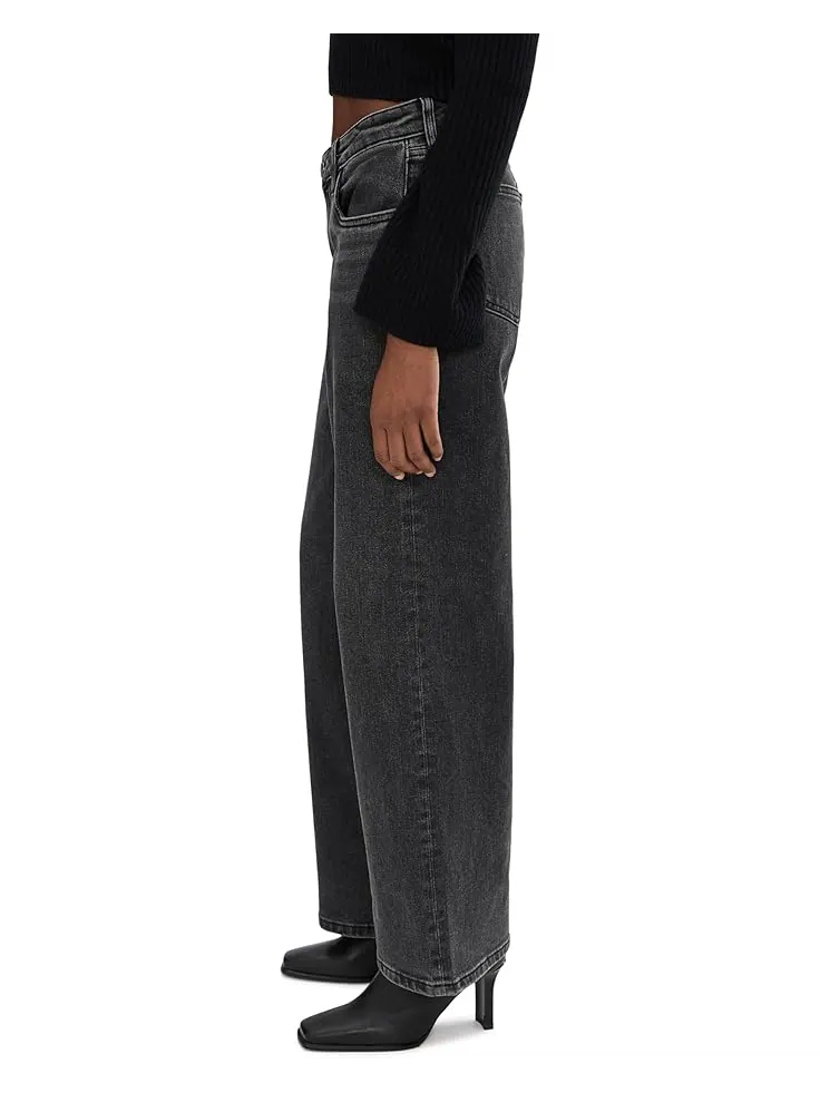 Женские джинсы KUT from the Kloth Selena Baggy Low Rise Straight Leg Clean Hem — изображение 3 из 5, роковой
