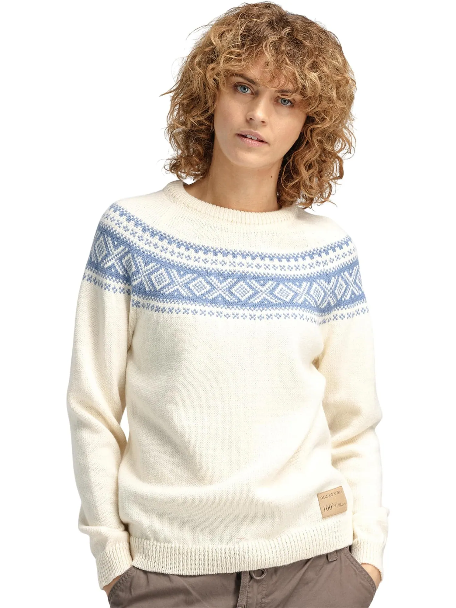 Свитер Dale of Norway Women's Vågsøy Sweater — изображение 1 из 3, белый