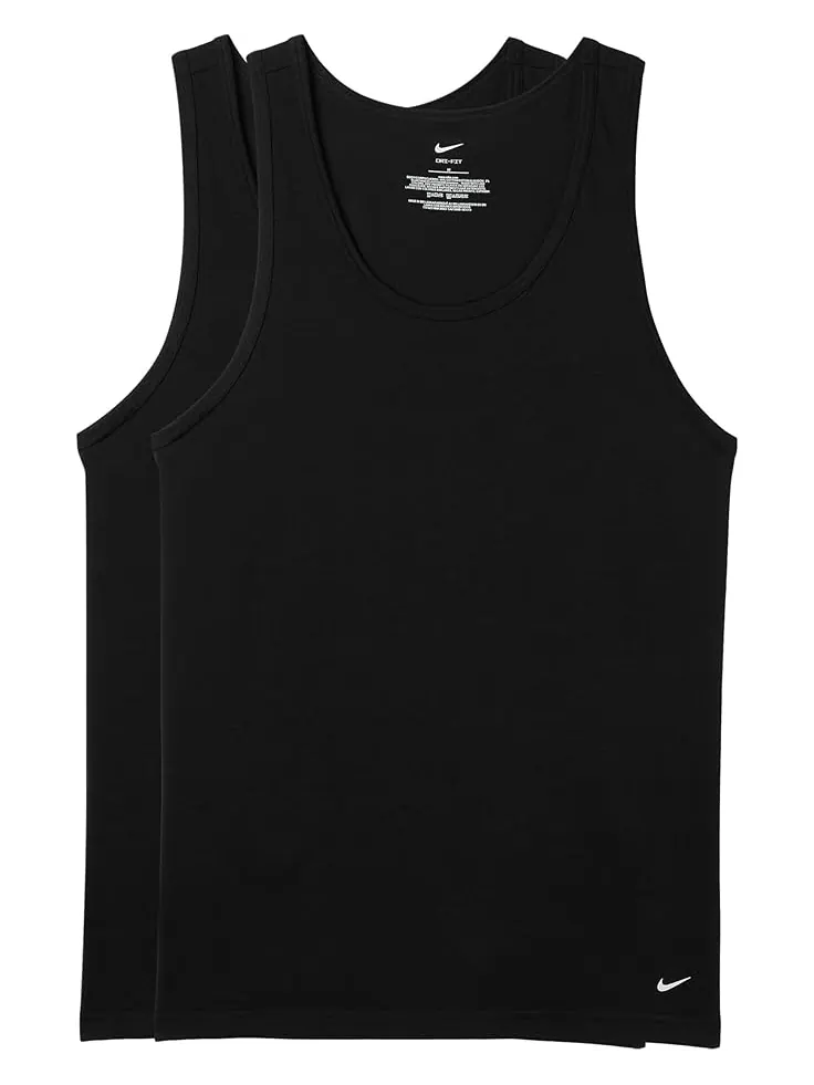 Мужская майка Nike All Day Cotton Stretch 2-pack — изображение 1 из 1, черный