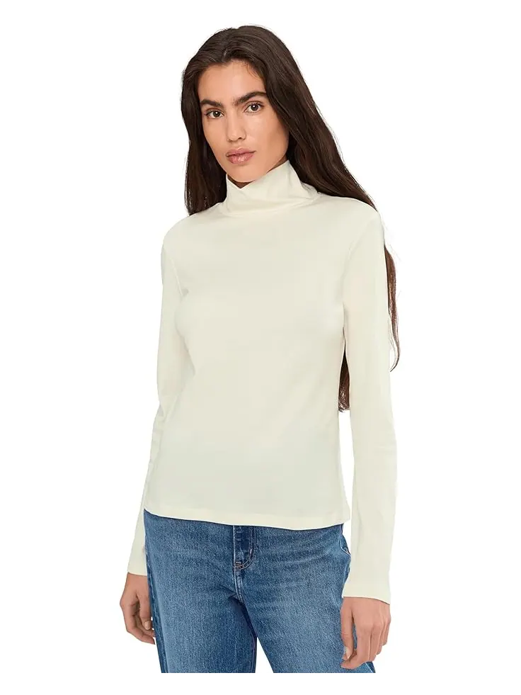 Женская футболка-водолазка L.L.Bean Signature Lightweight Cotton — изображение 1 из 5, парусный