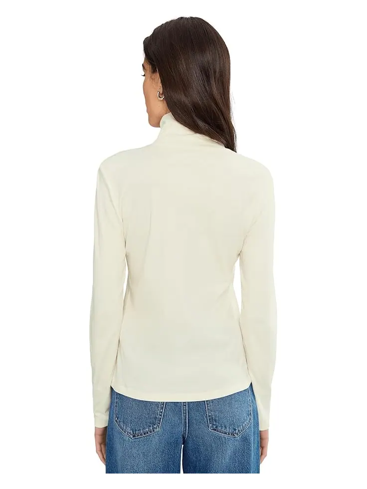 Женская футболка-водолазка L.L.Bean Signature Lightweight Cotton — изображение 4 из 5, парусный
