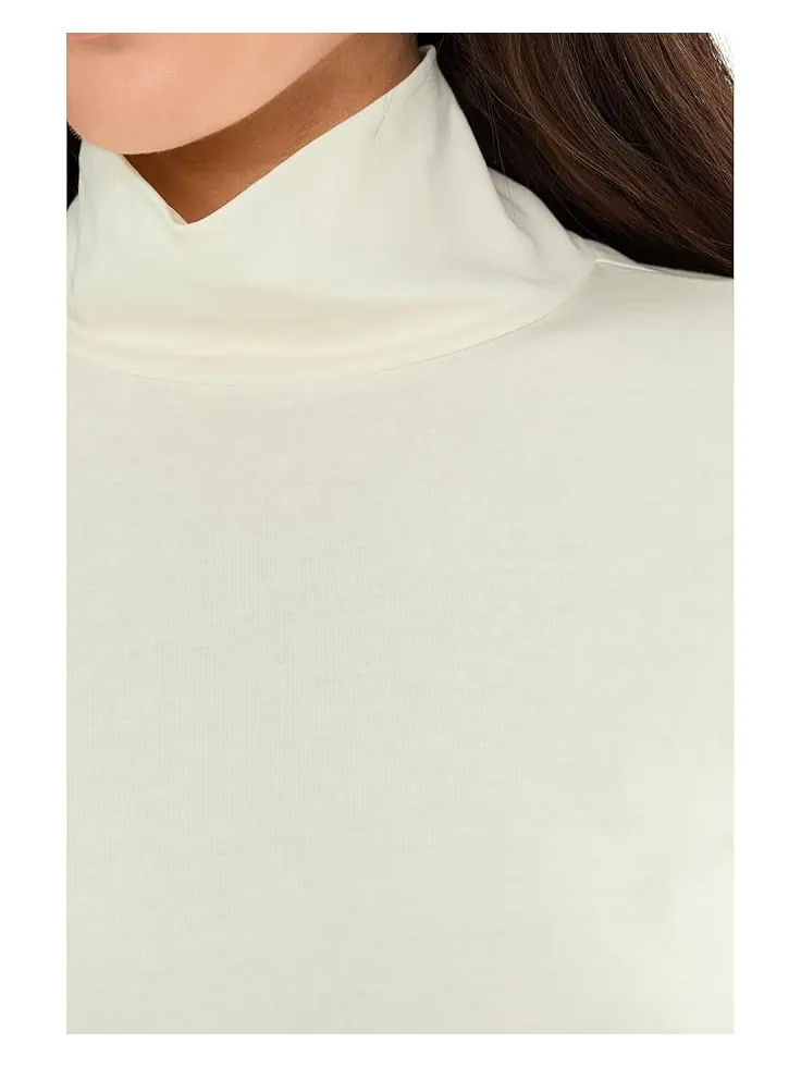 Женская футболка-водолазка L.L.Bean Signature Lightweight Cotton — изображение 5 из 5, парусный