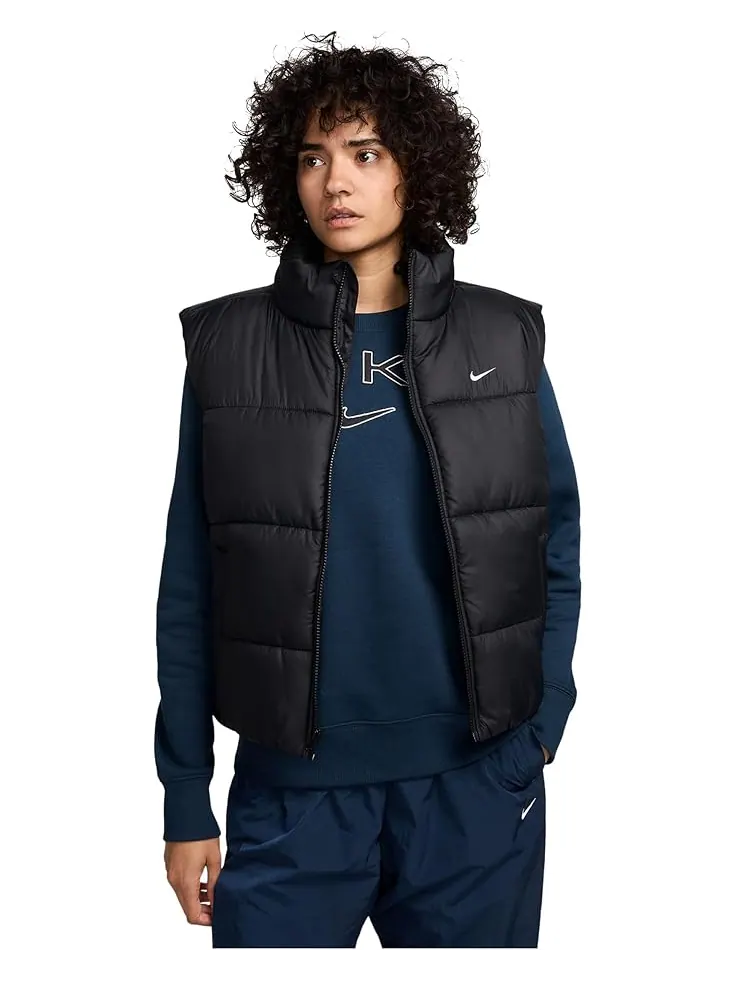 Женская классическая жилетка Nike Sportswear Therma-Fit Synthetic Fill — изображение 1 из 5, черный/белый