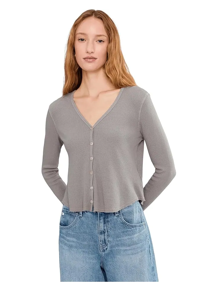 Женский кардиган Mod-o-doc Long Sleeve Slim — изображение 1 из 5, серебристый