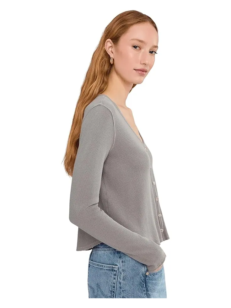 Женский кардиган Mod-o-doc Long Sleeve Slim — изображение 3 из 5, серебристый