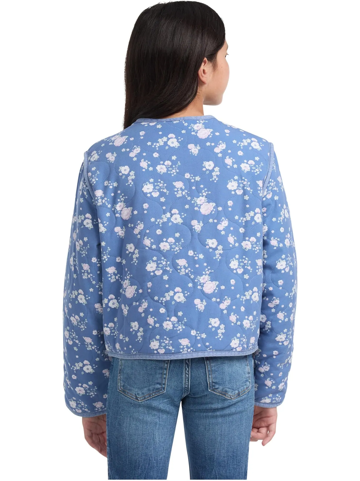 Стеганая куртка-подкладка abercrombie kids — изображение 4 из 4, синий