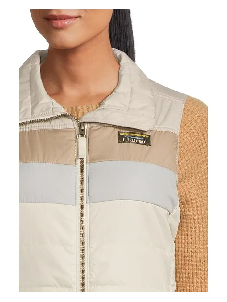 Женская стеганая жилетка L.L.Bean Mountain Classic Color-Block — изображение 4 из 5, выбеленный