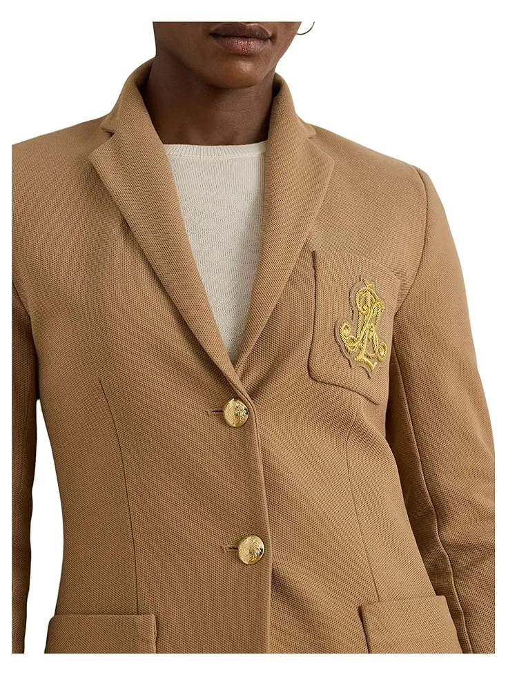 Женское укороченное пиджак Lauren Ralph Lauren Petite Bullion Jacquard — изображение 3 из 4, коричневый