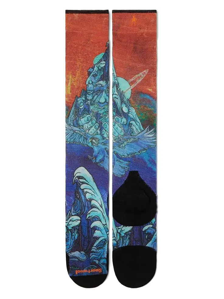 Мужские носки Smartwool Ski Targeted Cushion Winter Haze Print Over The Calf — изображение 2 из 2, глубокий темно-синий