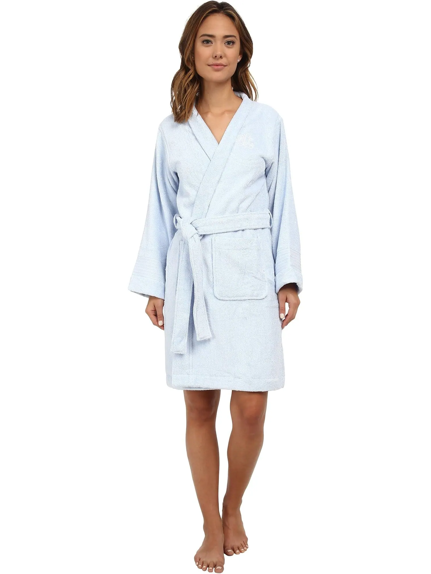 Женский махровый халат Greenwich Woven Lauren Ralph Lauren — изображение 1 из 5, синий