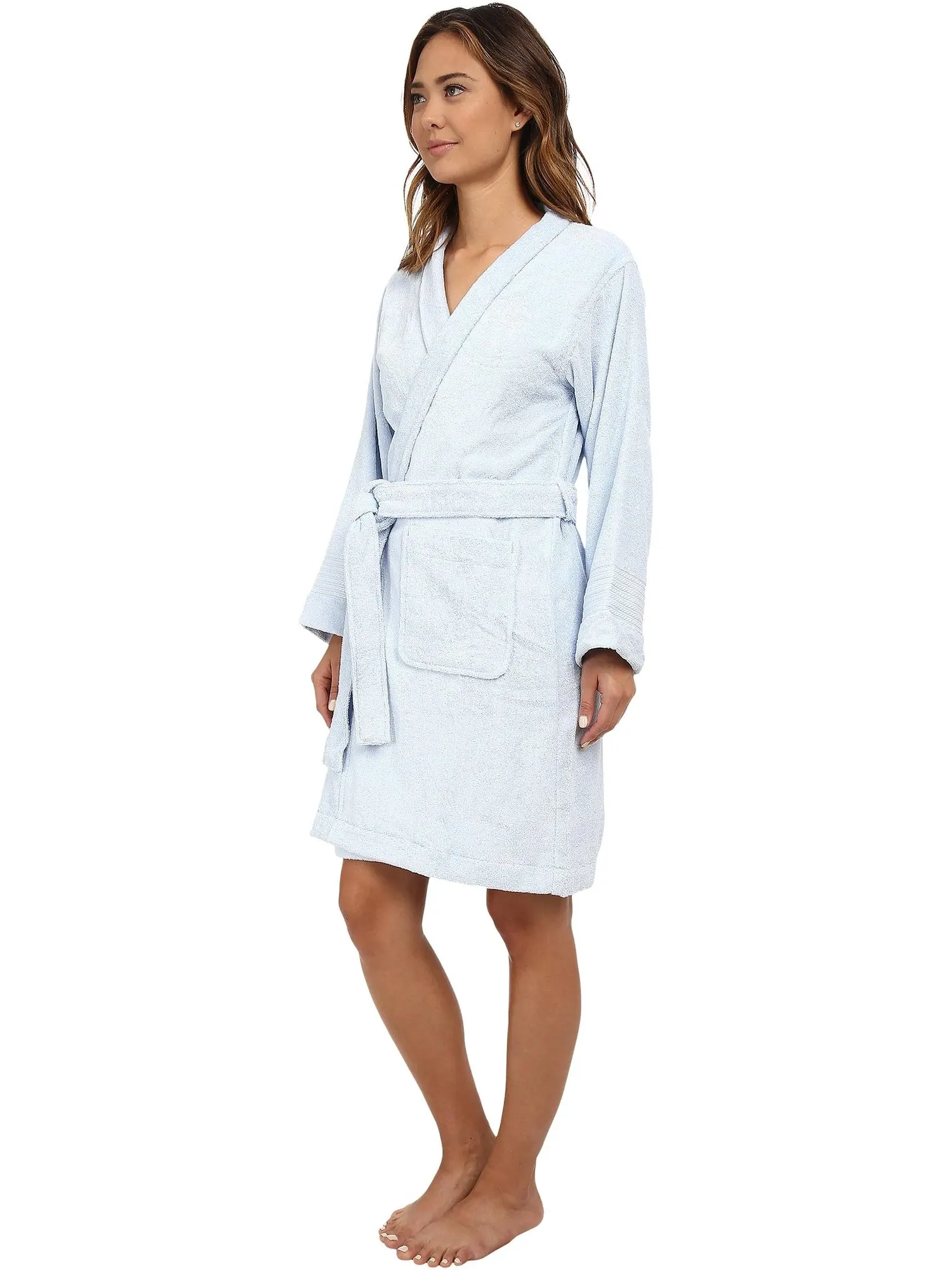 Женский махровый халат Greenwich Woven Lauren Ralph Lauren — изображение 2 из 5, синий