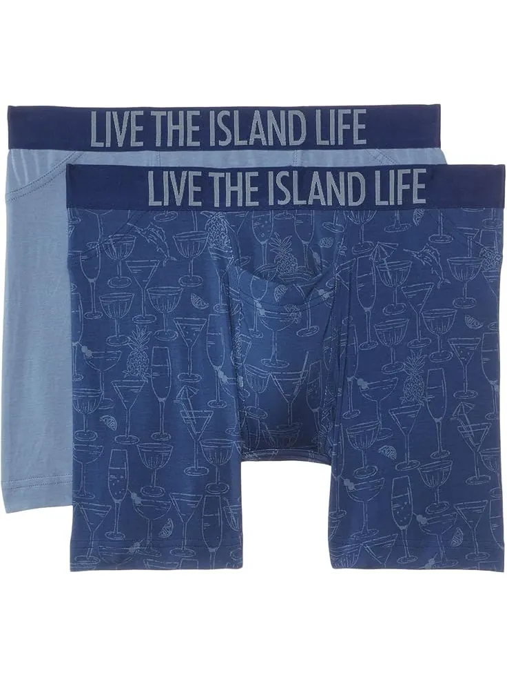 Мужские боксеры Tommy Bahama 2-pack — изображение 1 из 1, темно-синий графитовый