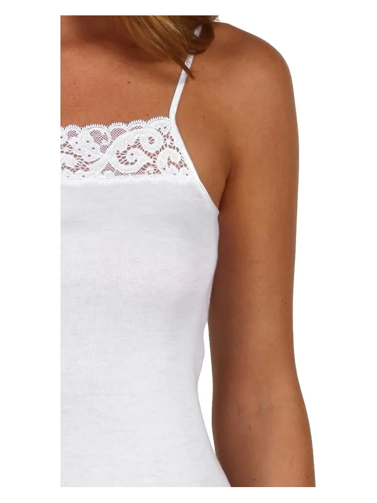Женское белье Hanro Moments Spaghetti Camisole — изображение 5 из 6, белый