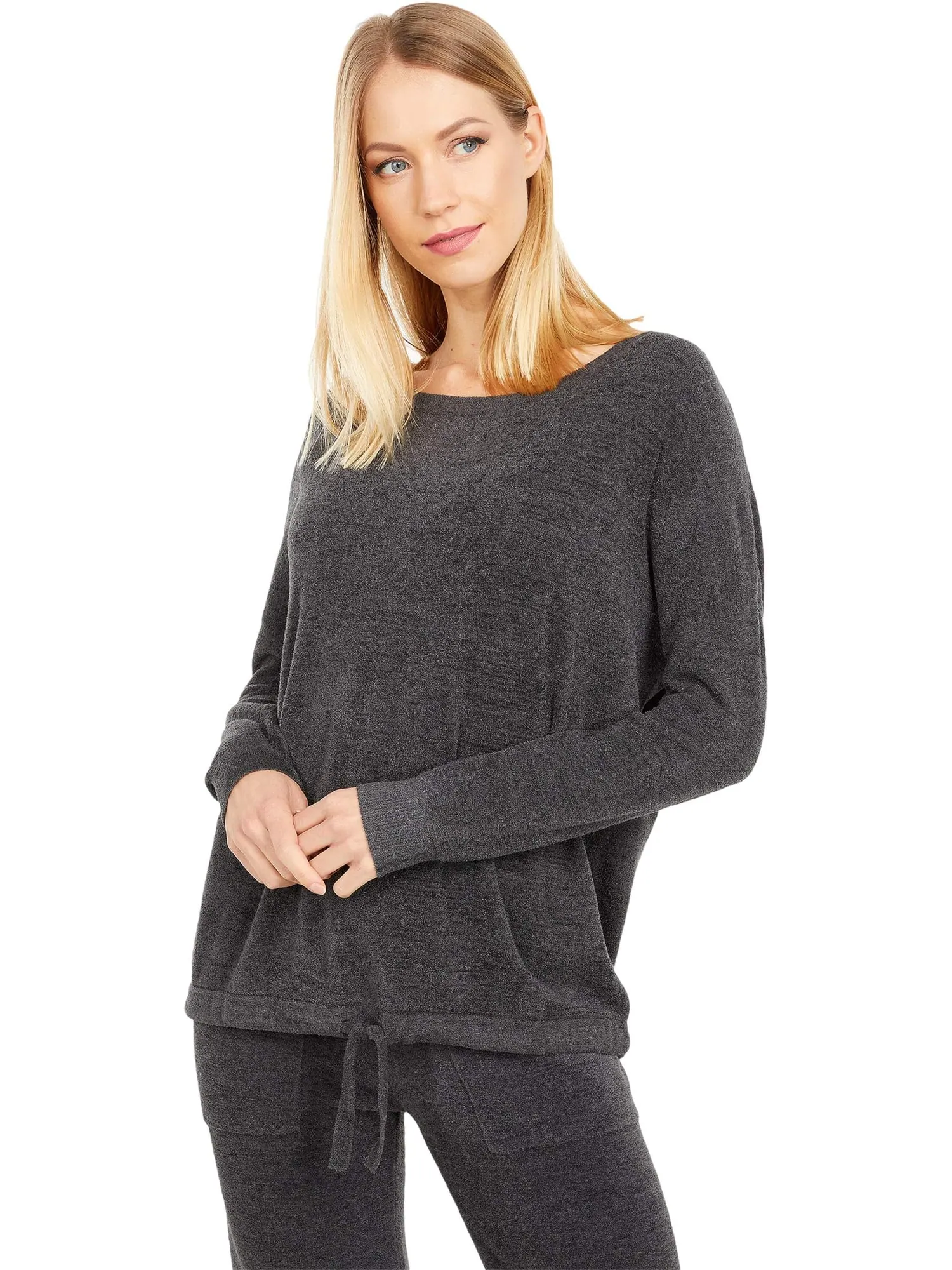 Свитер Barefoot Dreams Women's Cozychic Ultra Lite Slouchy Pullover — изображение 1 из 5, угольный