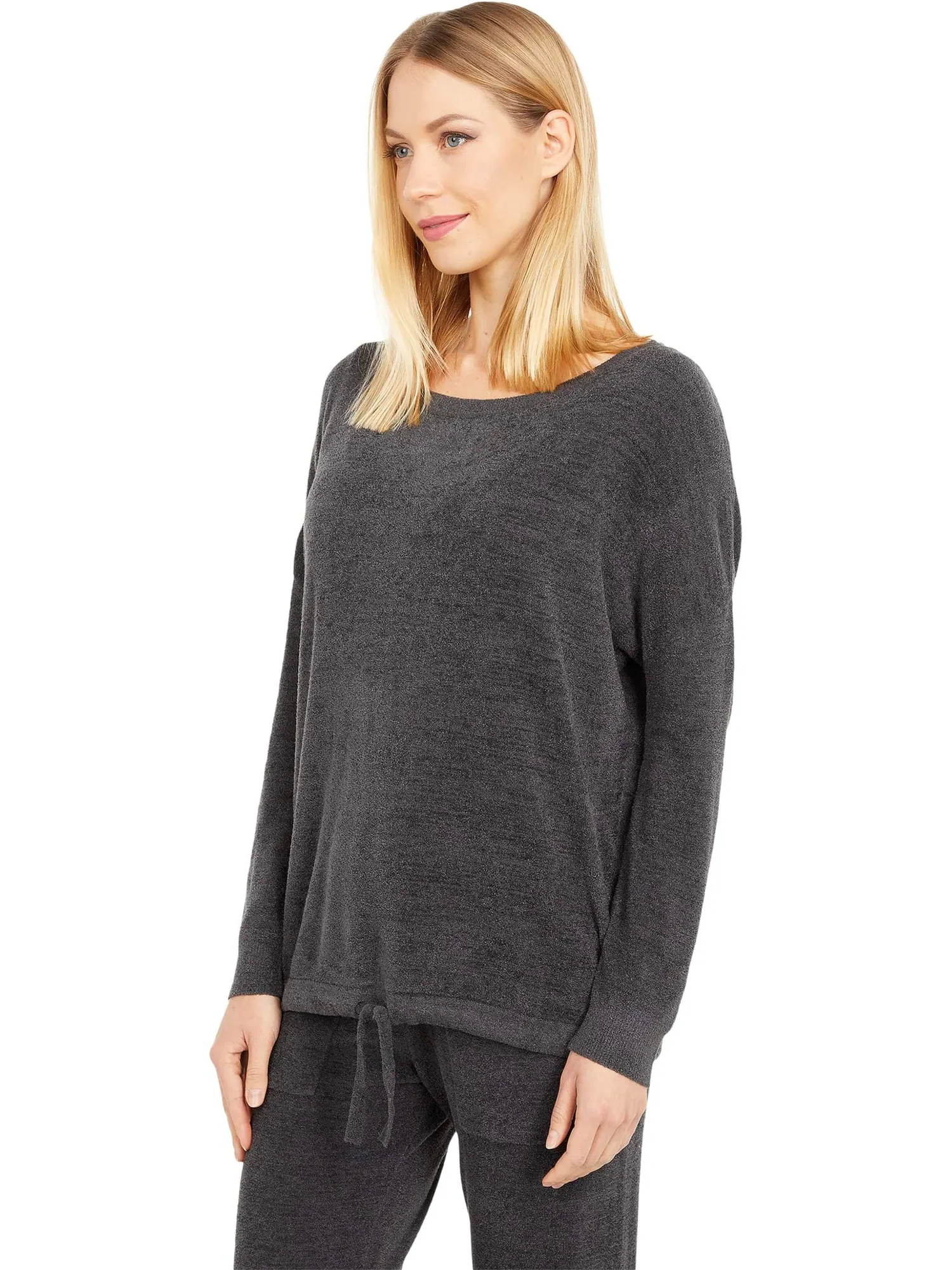 Свитер Barefoot Dreams Women's Cozychic Ultra Lite Slouchy Pullover — изображение 2 из 5, угольный