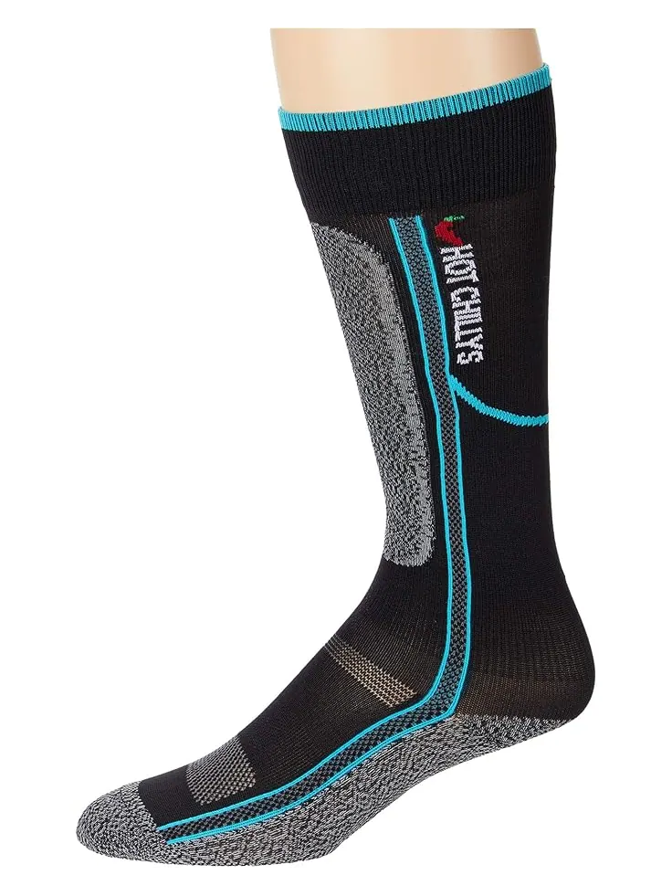 Женские носки Hot Chillys Elite Heat Low Volume — изображение 1 из 1, черный/голубой