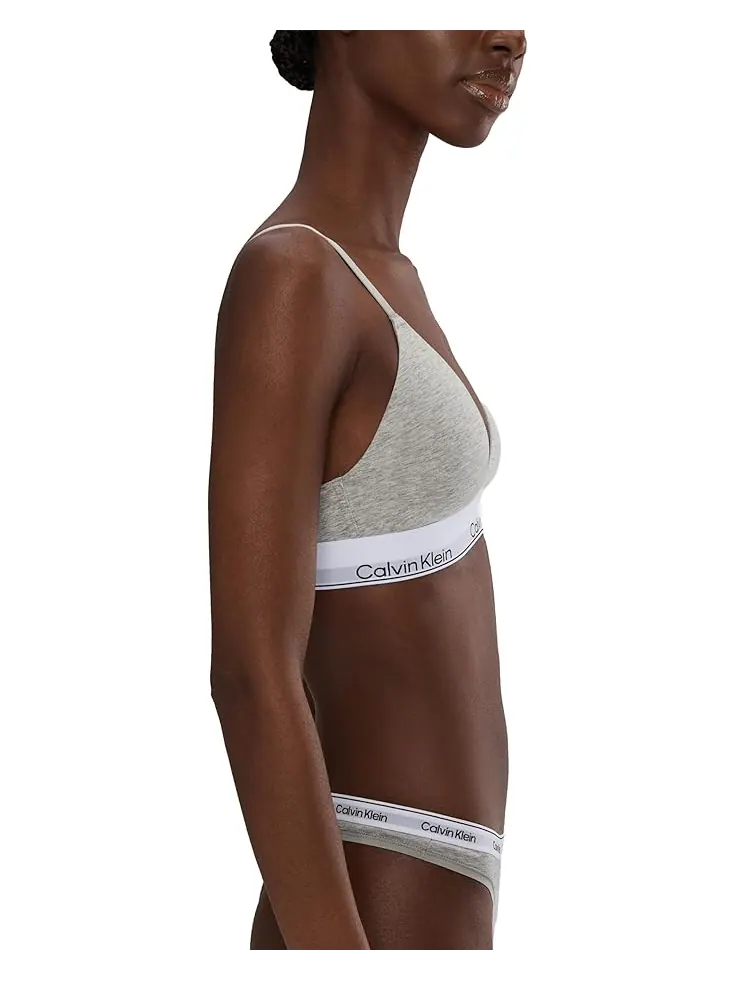 Женский бюстгальтер-бралетт Calvin Klein Icon Cotton Modal Calvin Klein Underwear — изображение 2 из 4, серый