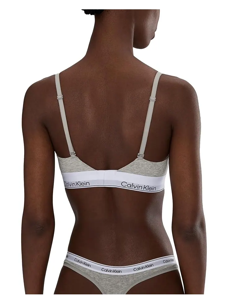 Женский бюстгальтер-бралетт Calvin Klein Icon Cotton Modal Calvin Klein Underwear — изображение 3 из 4, серый