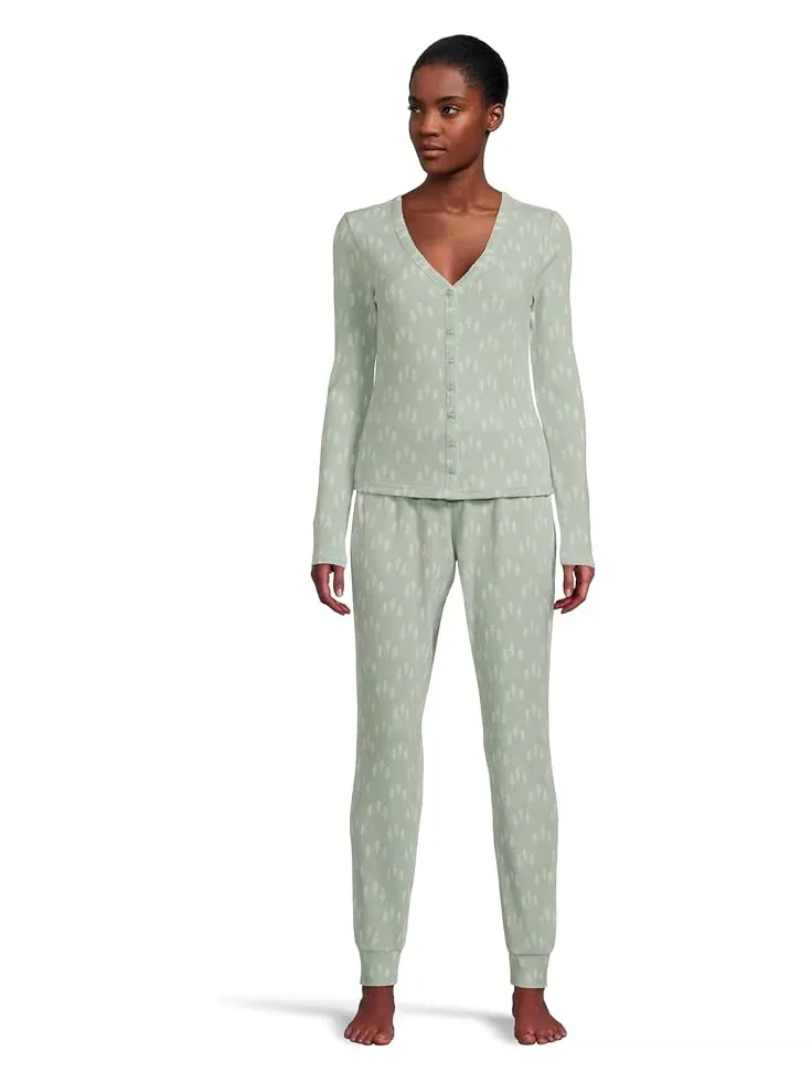 Женский домашний костюм HONEYDEW Cabin Comfort Cardigan & Pants — зеленый
