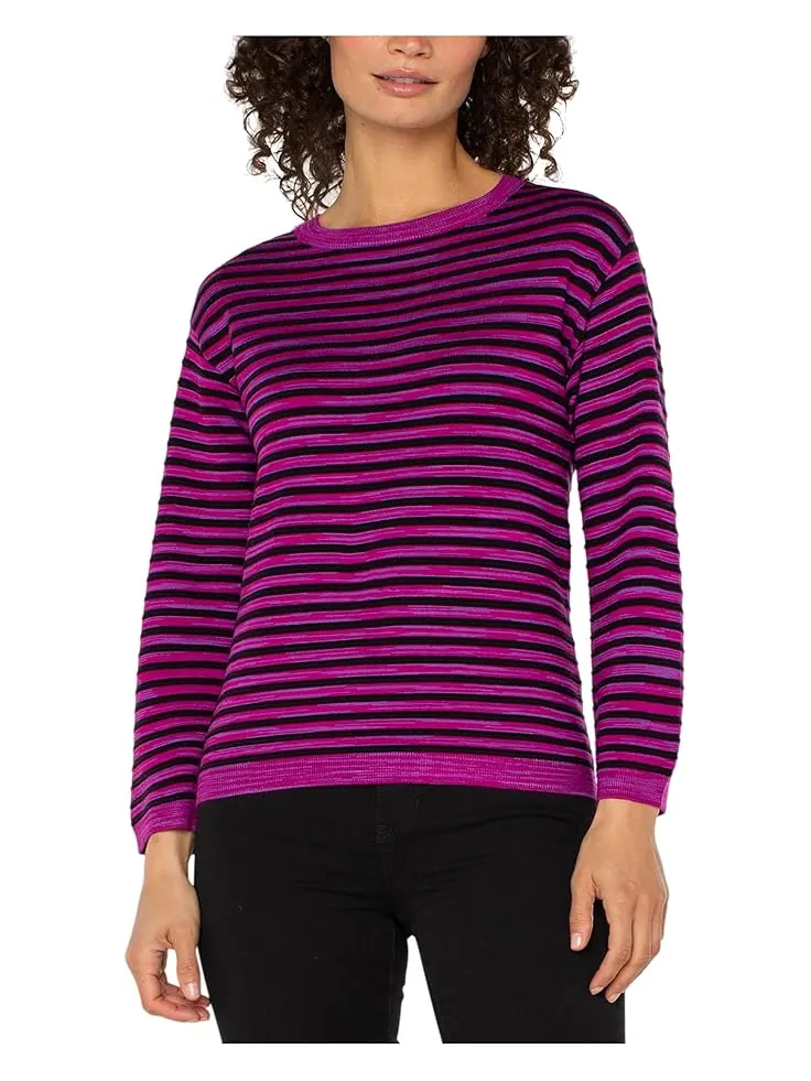 Женский свитер Liverpool Los Angeles Long Sleeve Boxy Boat Neck — изображение 1 из 2, фуксия