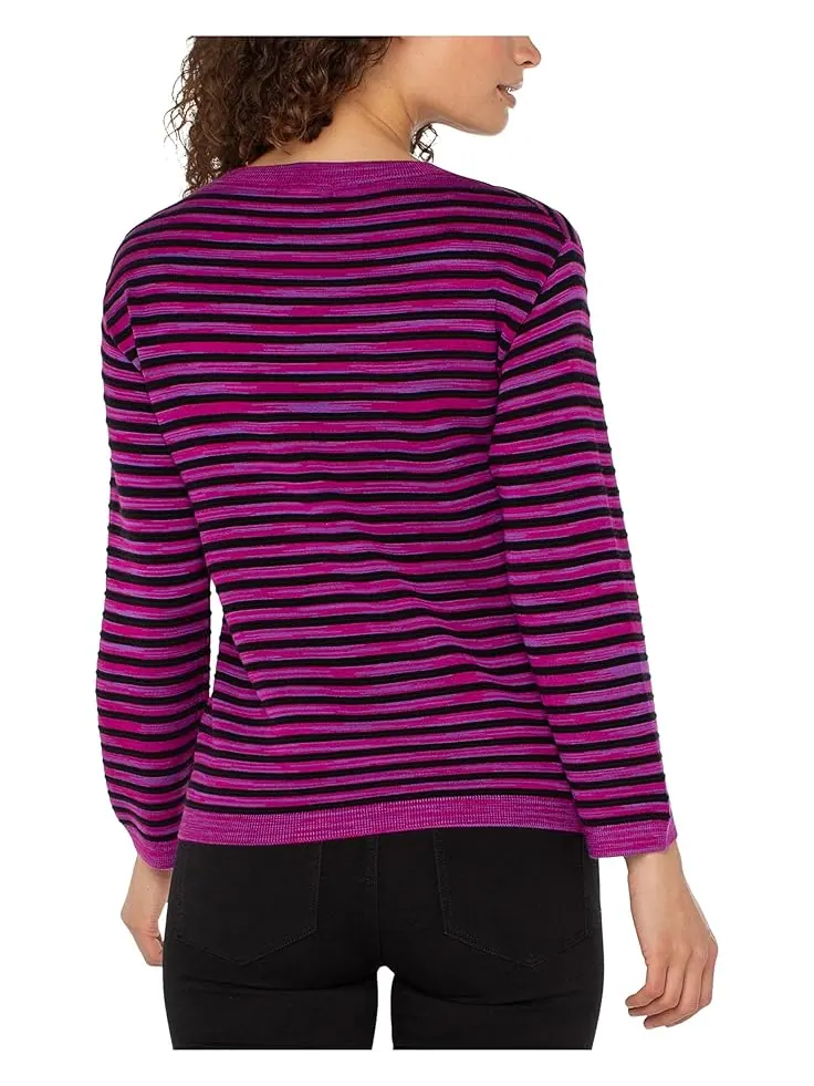 Женский свитер Liverpool Los Angeles Long Sleeve Boxy Boat Neck — изображение 2 из 2, фуксия
