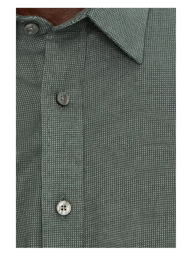 Мужская рубашка UNTUCKit Wrinkle-Free Veneto — изображение 5 из 5, зеленый