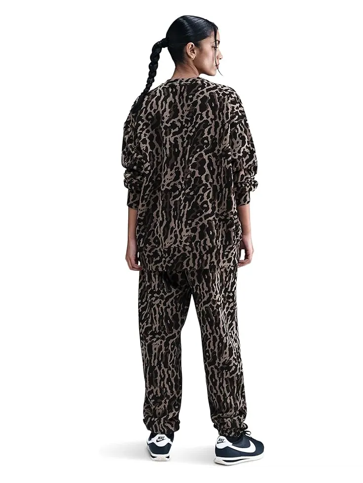 Женская толстовка Nike Sportswear Phoenix Fleece Oversized All Over Print — изображение 2 из 3, черный//черный