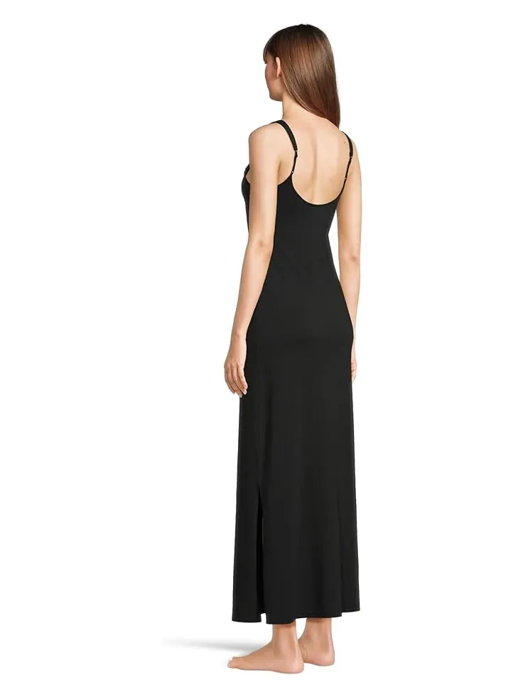Женский ночной халат Cosabella Pima Lusso Maxi — изображение 3 из 4, черный/слоновая кость