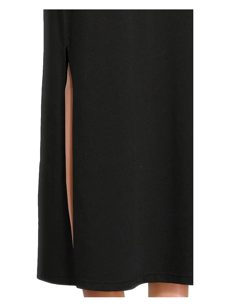 Женский ночной халат Cosabella Pima Lusso Maxi — изображение 4 из 4, черный/слоновая кость