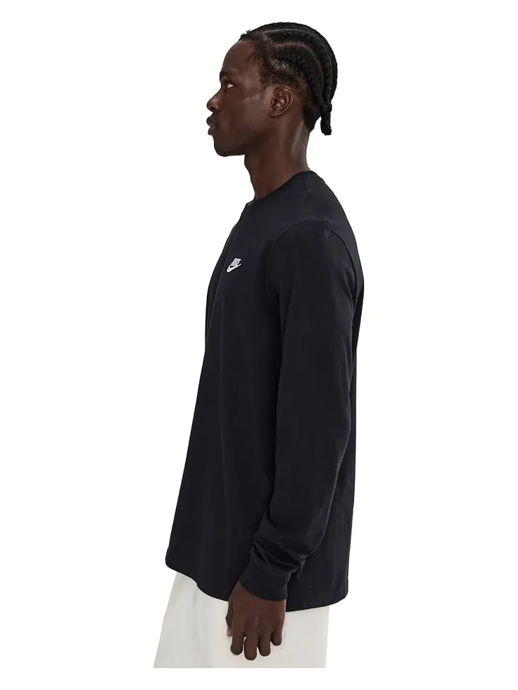 Мужская футболка Nike NSW Long Sleeve Embroidered Futura — изображение 3 из 5, черный/белый