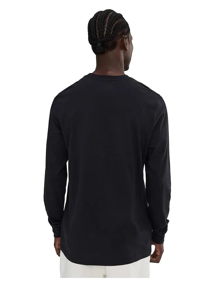Мужская футболка Nike NSW Long Sleeve Embroidered Futura — изображение 4 из 5, черный/белый