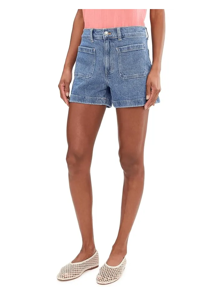 Женские шорты Madewell Emmett в цвете Midvale Wash — изображение 1 из 5, мидвейл