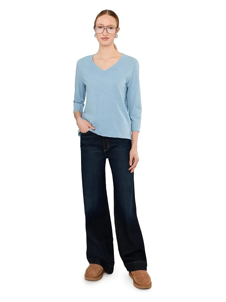 Женская футболка Mod-o-doc 3/4 Sleeve Wide V-Neck Boxy — изображение 2 из 5, иней