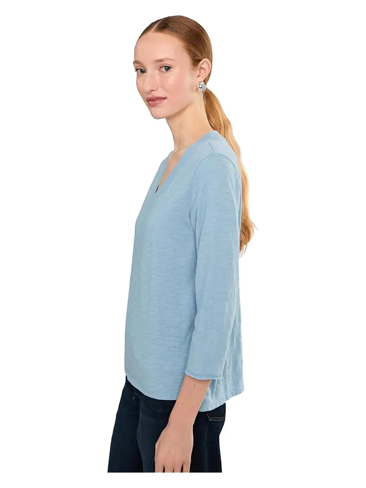 Женская футболка Mod-o-doc 3/4 Sleeve Wide V-Neck Boxy — изображение 3 из 5, иней