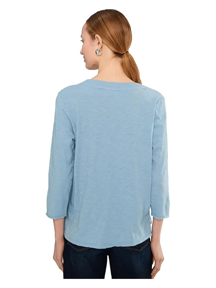 Женская футболка Mod-o-doc 3/4 Sleeve Wide V-Neck Boxy — изображение 4 из 5, иней