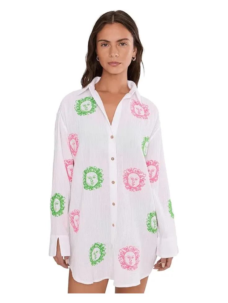 Women's Lilly Pulitzer Kwitney Embroidered Long — изображение 1 из 5, белый