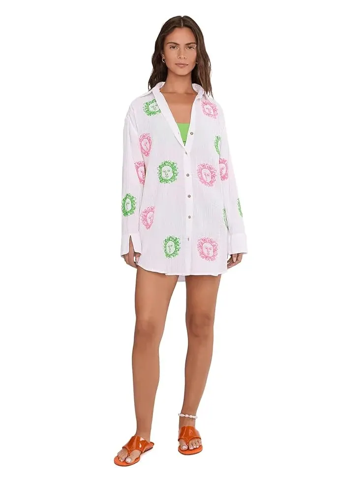 Women's Lilly Pulitzer Kwitney Embroidered Long — изображение 2 из 5, белый