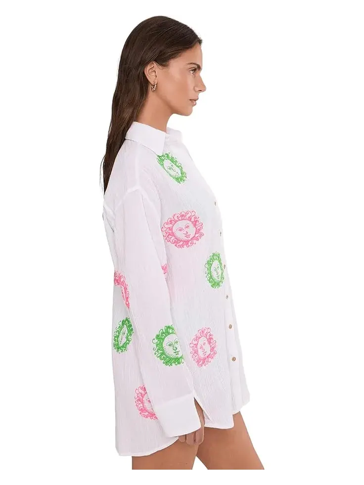 Women's Lilly Pulitzer Kwitney Embroidered Long — изображение 3 из 5, белый