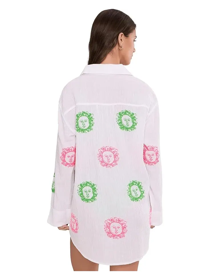 Women's Lilly Pulitzer Kwitney Embroidered Long — изображение 4 из 5, белый