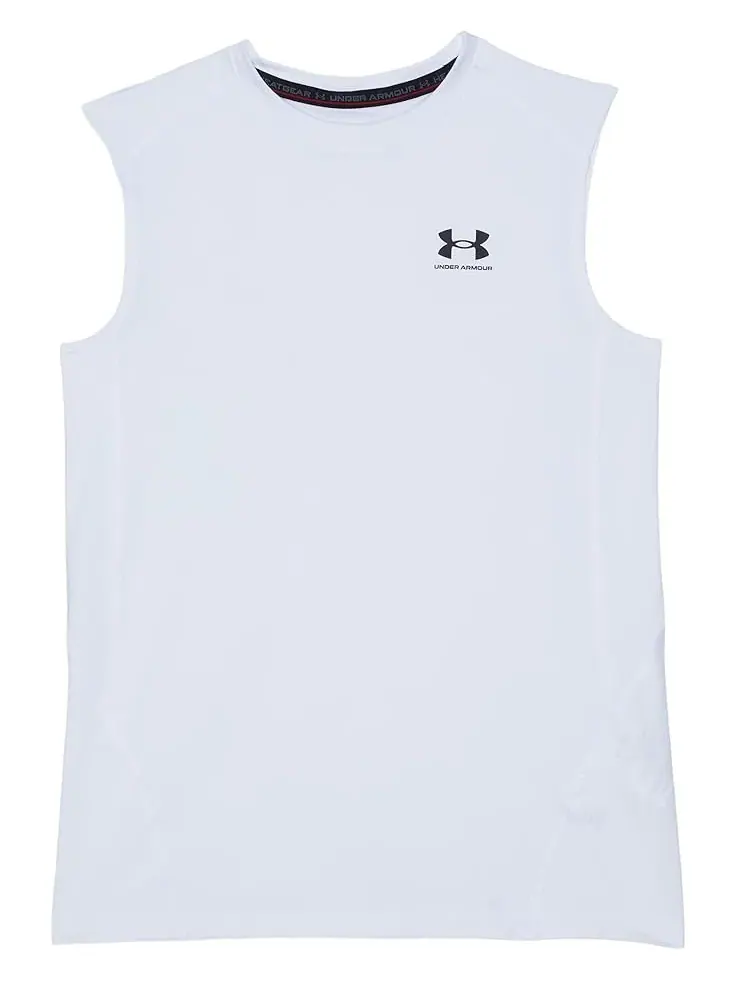 HeatGear Armour Sleeveless (для детей постарше) Under Armour Kids — изображение 1 из 1, белый/черный