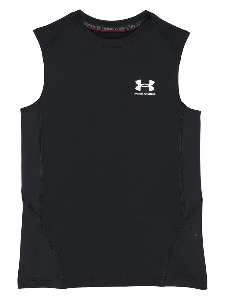 HeatGear Armour Sleeveless (для детей постарше) Under Armour Kids — изображение 1 из 1, черный/белый